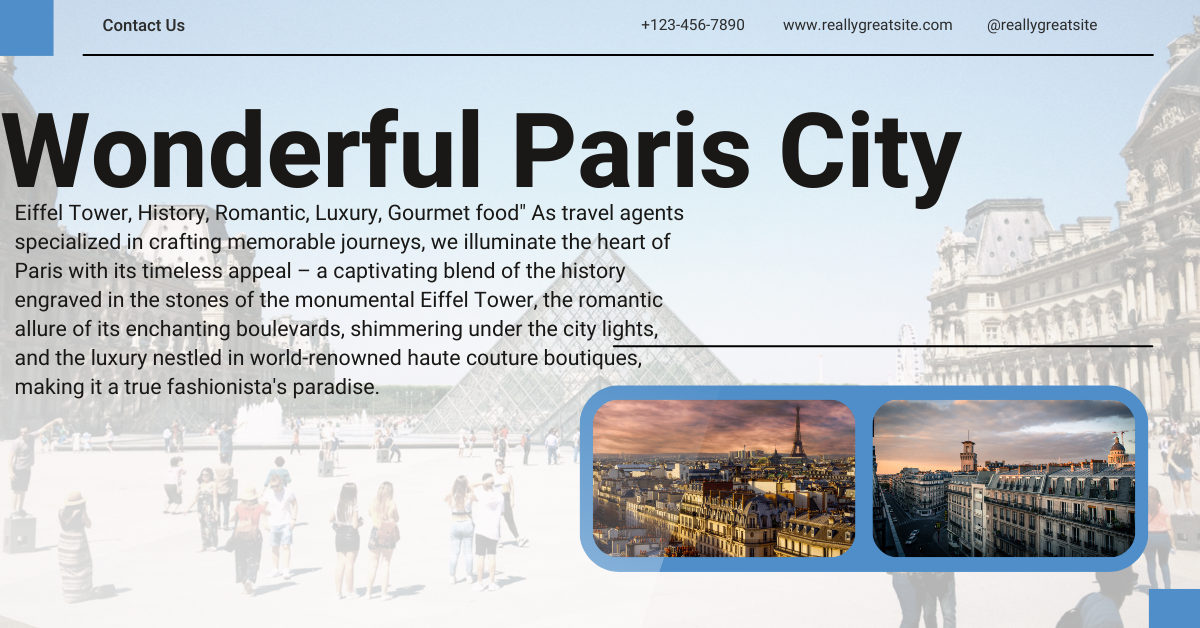 A breathtaking view of the wonderful city of Paris, with its iconic landmarks and charming streets.